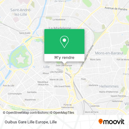Ouibus Gare Lille Europe plan