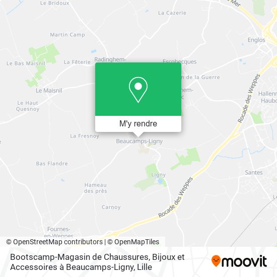 Bootscamp-Magasin de Chaussures, Bijoux et Accessoires à Beaucamps-Ligny plan