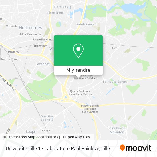 Université Lille 1 - Laboratoire Paul Painlevé plan
