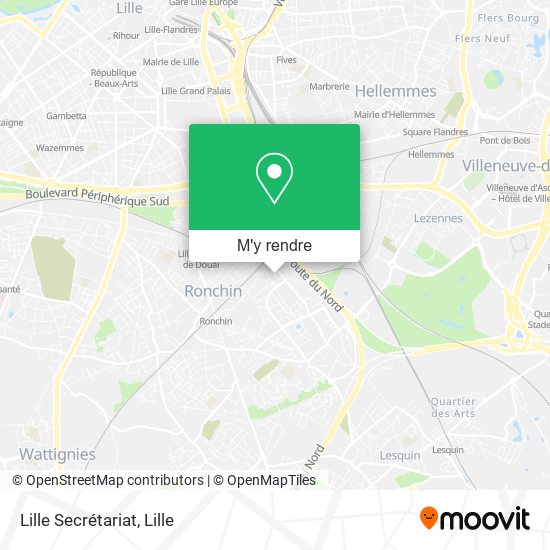 Lille Secrétariat plan