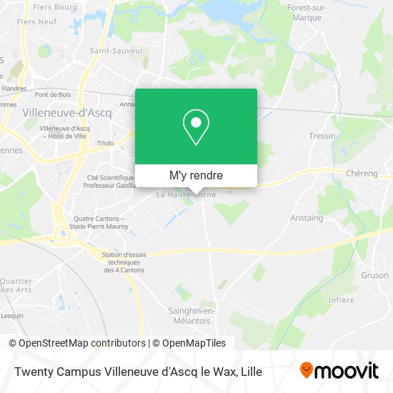 Twenty Campus Villeneuve d'Ascq le Wax plan