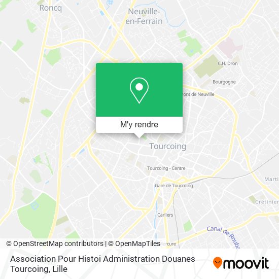 Association Pour Histoi Administration Douanes Tourcoing plan