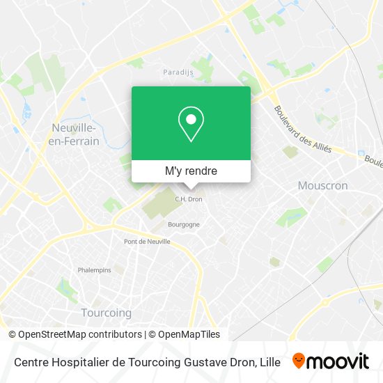 Centre Hospitalier de Tourcoing Gustave Dron plan