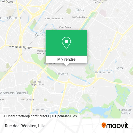 Rue des Récoltes plan