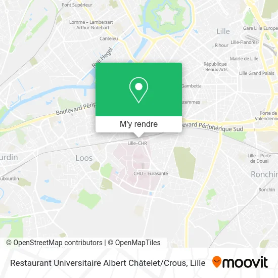 Restaurant Universitaire Albert Châtelet / Crous plan
