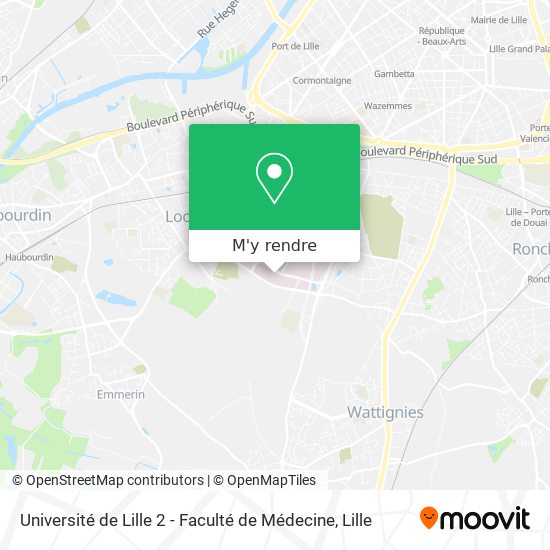 Université de Lille 2 - Faculté de Médecine plan
