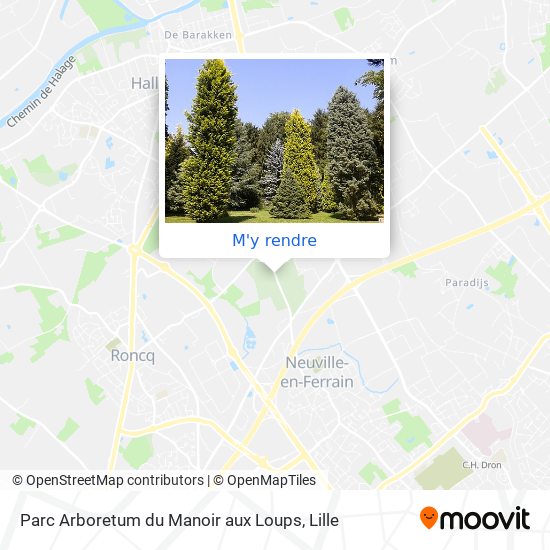 Parc Arboretum du Manoir aux Loups plan