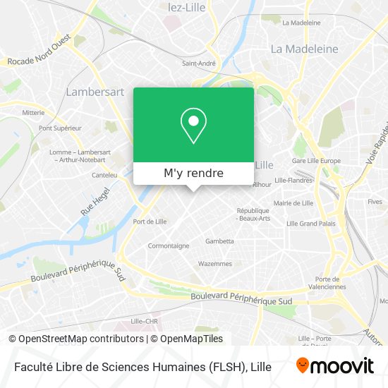 Faculté Libre de Sciences Humaines (FLSH) plan