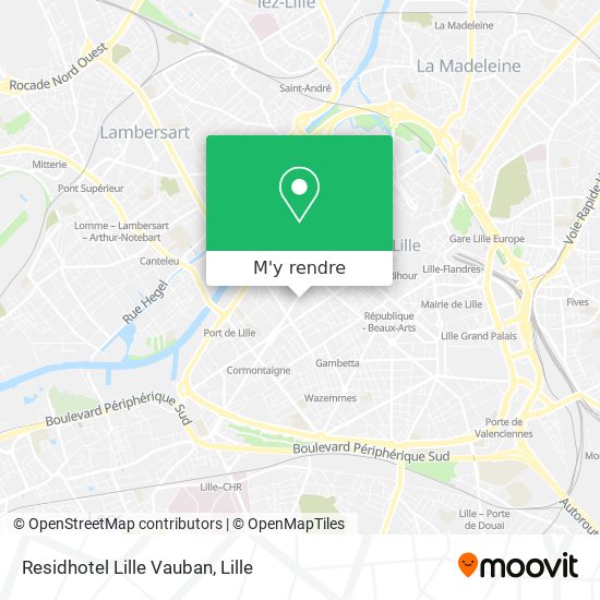 Residhotel Lille Vauban plan