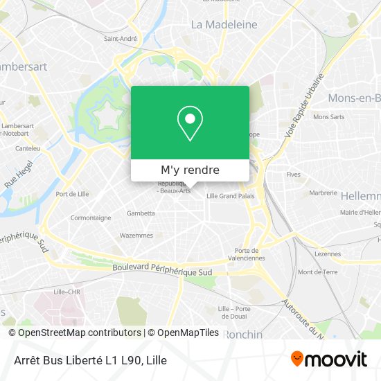 Arrêt Bus Liberté L1 L90 plan