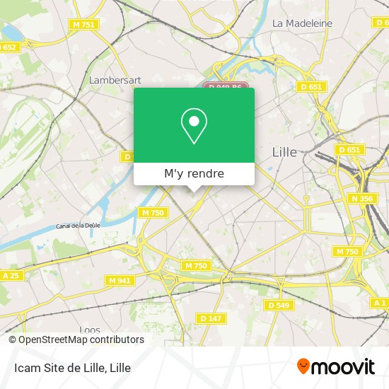 Icam Site de Lille plan