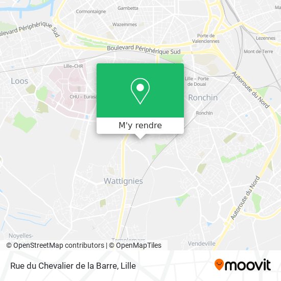 Rue du Chevalier de la Barre plan