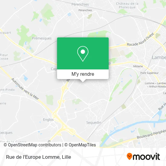 Rue de l'Europe Lomme plan