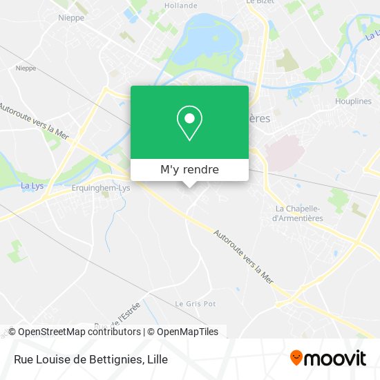 Rue Louise de Bettignies plan