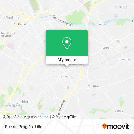 Rue du Progrès plan