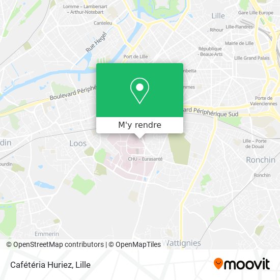Cafétéria Huriez plan