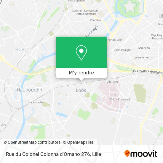Rue du Colonel Colonna d'Ornano 276 plan