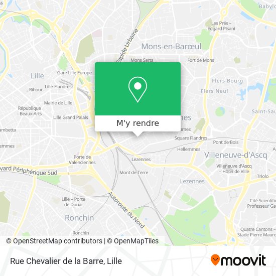 Rue Chevalier de la Barre plan