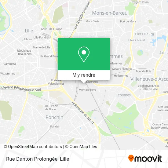 Rue Danton Prolongée plan