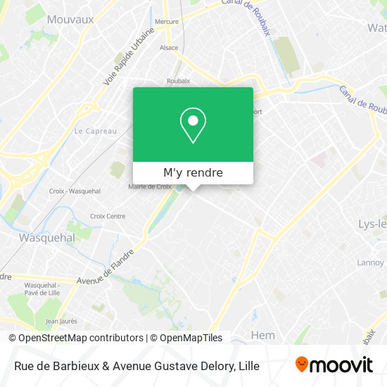 Rue de Barbieux & Avenue Gustave Delory plan
