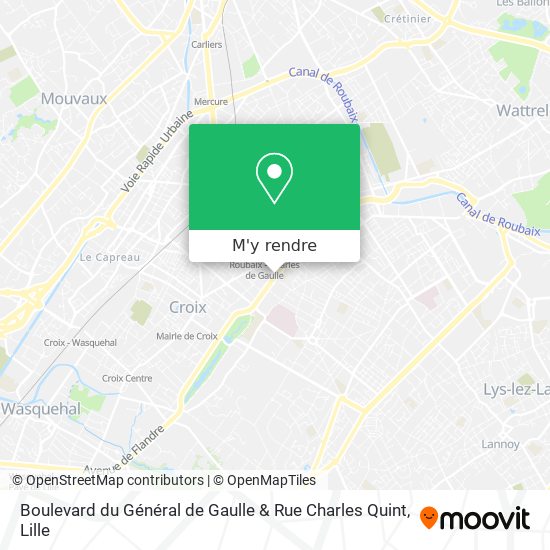 Boulevard du Général de Gaulle & Rue Charles Quint plan