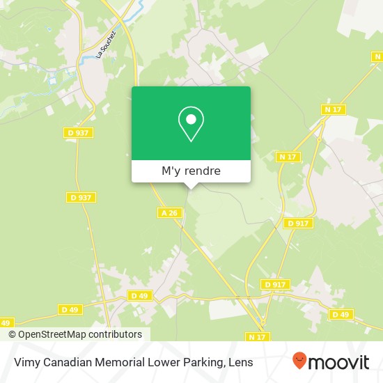 Vimy Canadian Memorial Lower Parking plan