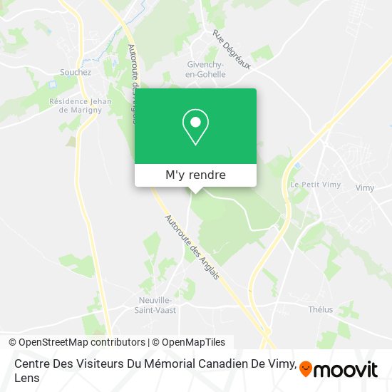 Centre Des Visiteurs Du Mémorial Canadien De Vimy plan