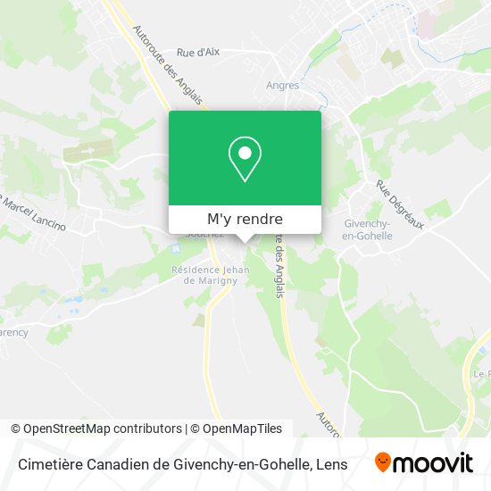 Cimetière Canadien de Givenchy-en-Gohelle plan