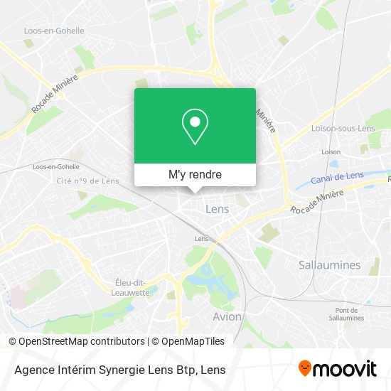 Agence Intérim Synergie Lens Btp plan