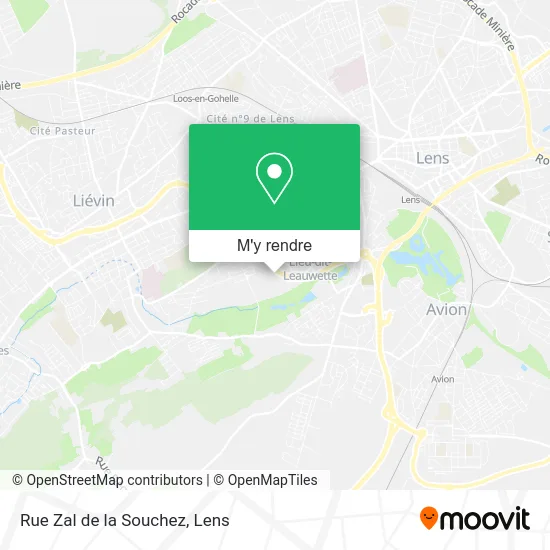 Rue Zal de la Souchez plan