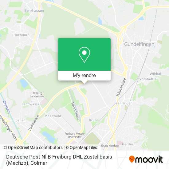 Deutsche Post Nl B Freiburg Dhl Zustellbasis (Mechzb) plan