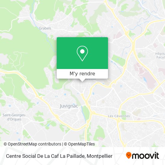 Centre Social De La Caf La Paillade plan