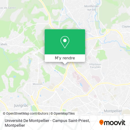 Université De Montpellier - Campus Saint-Priest plan
