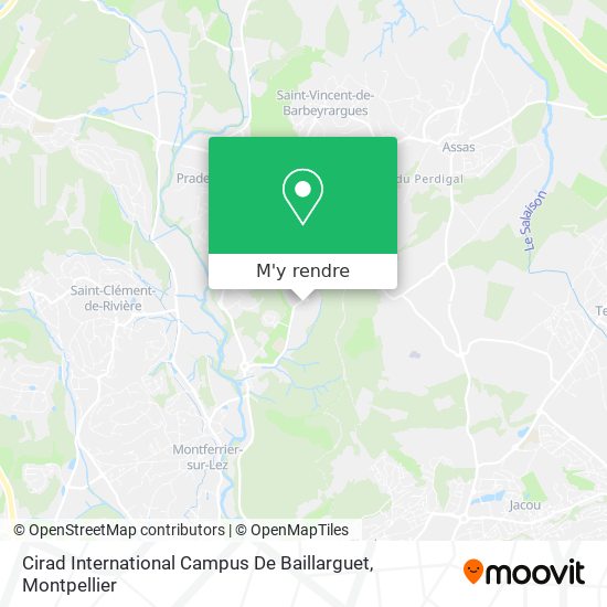 Cirad International Campus De Baillarguet plan
