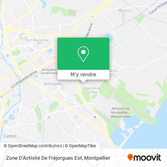 Zone D'Activité De Fréjorgues Est plan