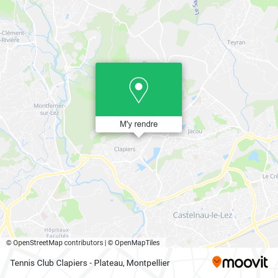 Tennis Club Clapiers - Plateau plan