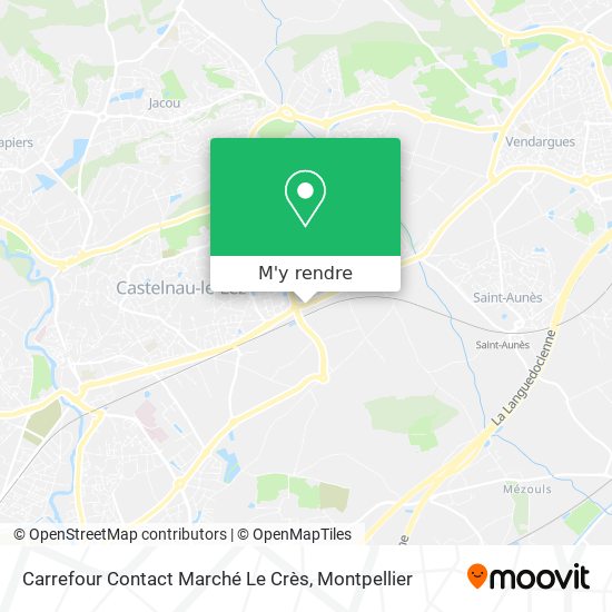 Carrefour Contact Marché Le Crès plan