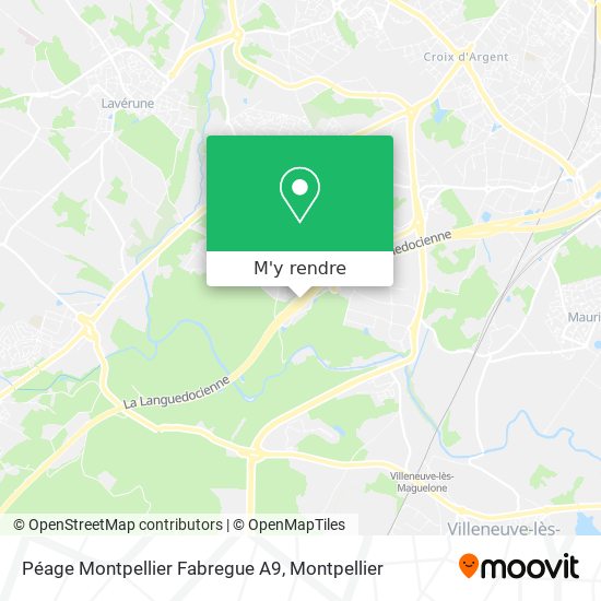 Péage Montpellier Fabregue A9 plan