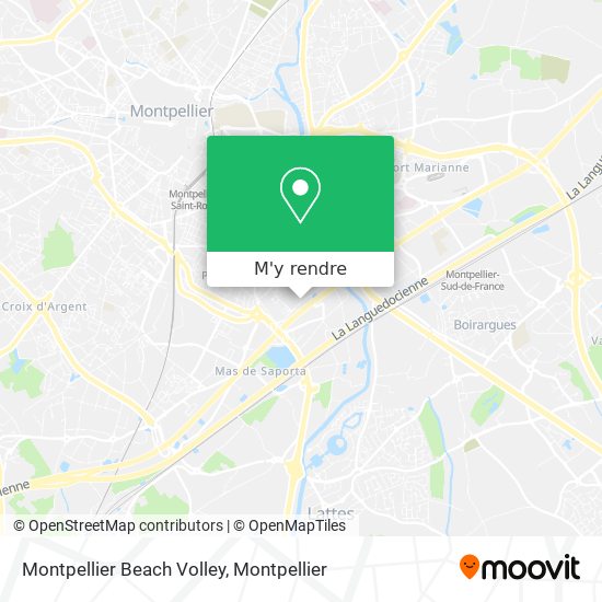 Montpellier Beach Volley plan