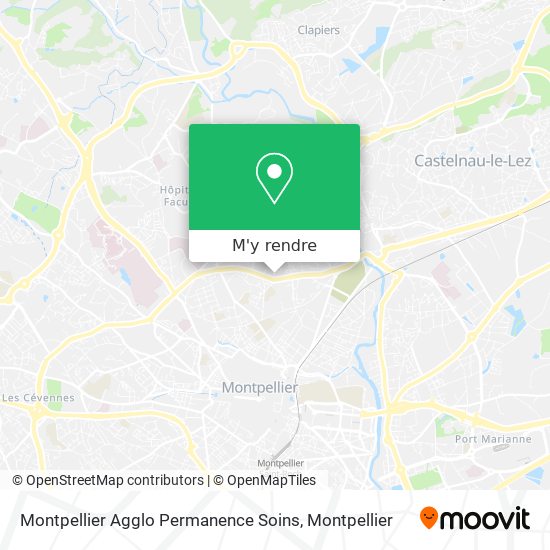 Montpellier Agglo Permanence Soins plan