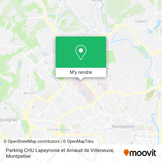 Parking CHU Lapeyronie et Arnaud de Villeneuve plan