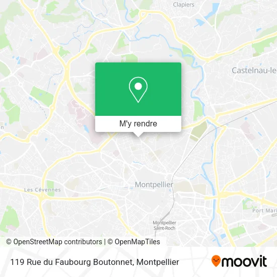 119 Rue du Faubourg Boutonnet plan