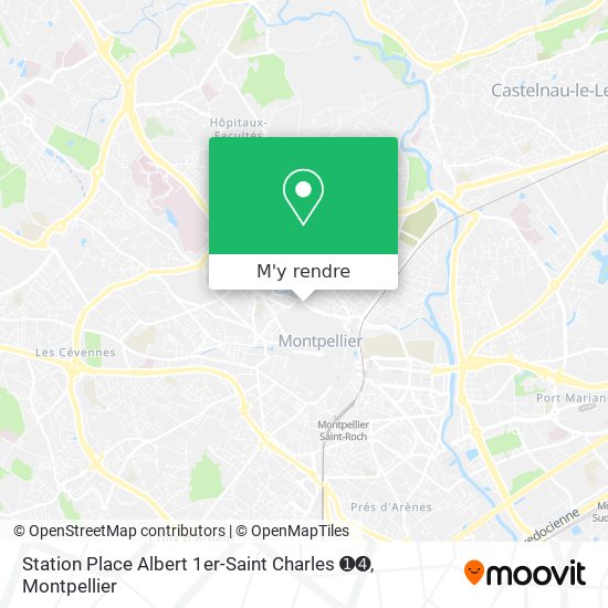Station Place Albert 1er-Saint Charles ➊➍ plan