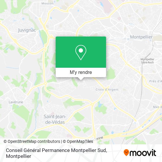 Conseil Général Permanence Montpellier Sud plan