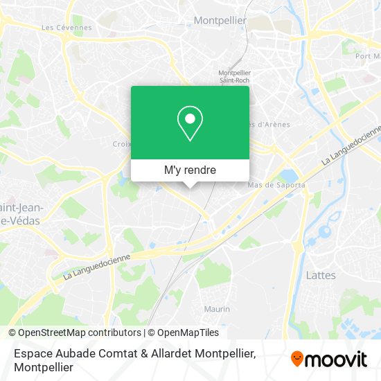 Espace Aubade Comtat & Allardet Montpellier plan