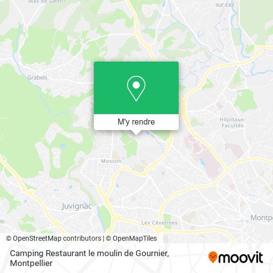 Camping Restaurant le moulin de Gournier plan