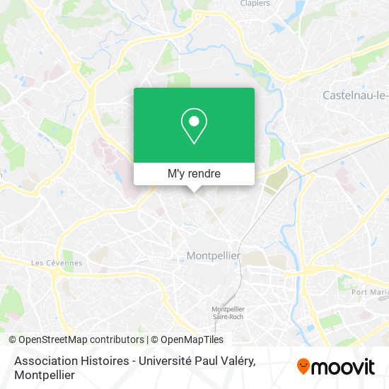 Association Histoires - Université Paul Valéry plan