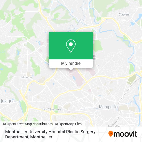 Montpellier University Hospital Plastic Surgery Department plan