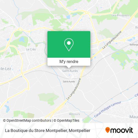 La Boutique du Store Montpellier plan