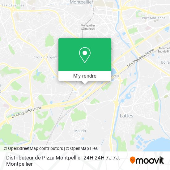 Distributeur de Pizza Montpellier 24H 24H 7J 7J plan